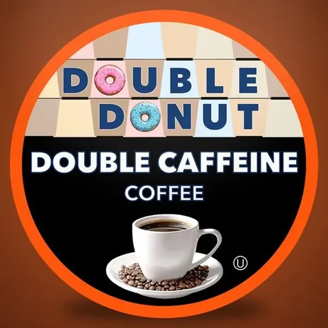 Double Donut Double Caffeine coffee pod packaging